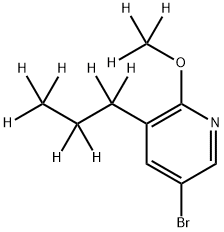 3-Bromo-[5-(n-propyl)-6-methoxy-d10]-pyridine Structure