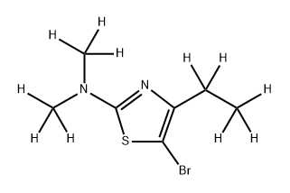 5-Bromo-(4-ethyl-2-dimethylamino-d11)-thiazole Struktur