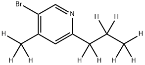3-Bromo-[4-methyl-6-(n-propyl)-d10]-pyridine Struktur