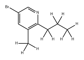3-Bromo-[5-methyl-6-(n-propyl)-d10]-pyridine Struktur