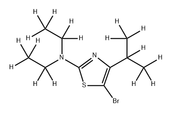 5-Bromo-[4-(iso-propyl)-2-diethylamino-d17)-thiazole Struktur