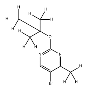 5-Bromo-[2-(tert-butoxy)-4-methyl-d12]-pyrimidine Struktur