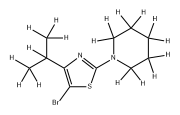5-Bromo-[4-(iso-propyl)-2-piperidino-d17]-thiazole Struktur
