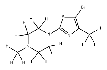 5-Bromo-[4-methyl-2-(N-methylpiperazin-1-yl)-d14]-thiazole Structure