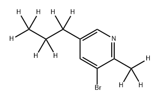 3-Bromo-[2-methyl-5-(n-propyl)-d10]-pyridine Structure