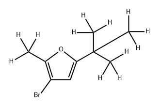 3-Bromo-[2-methyl-5-(tert-butyl)-d12]-furan Struktur