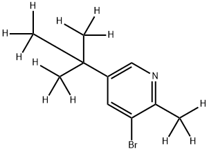 3-Bromo-[2-methyl-5-(tert-butyl)-d12]-pyridine 结构式