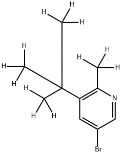 3-Bromo-[6-methyl-5-(tert-butyl)-d12]-pyridine Struktur