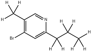 4-Bromo-[3-methyl-6-(n-propyl)-d10]-pyridine 结构式