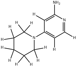 2-Amino-4-(piperidinopyridine-d13) 结构式