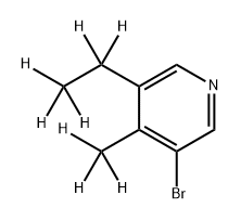 3-Bromo-(4-methyl-5-ethyl-d8)-pyridine 结构式