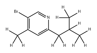 3-Bromo-[4-methyl-6-(iso-butyl)-d12]-pyridine Structure