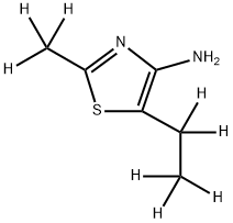 4-Amino-(2-methyl-5-ethyl-d8)-thiazole Struktur
