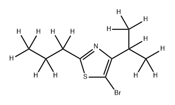 5-Bromo-[4-(iso-propyl)-2-(n-propyl)-d14]-thiazole Struktur