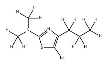 5-Bromo-[4-(n-propyl)-2-dimethylamino-d13)-thiazole Struktur