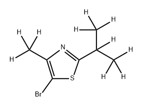 5-Bromo-[4-methyl-2-(i-propyl)-d10]-thiazole,1643563-67-0,结构式