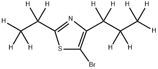 5-Bromo-[2-ethyl-4-(n-propyl)-d12]-thiazole Struktur