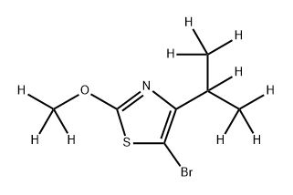 5-Bromo-[2-methoxy-4-(iso-propyl)-d10]-thiazole Struktur