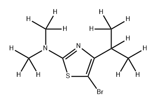 5-Bromo-[4-(iso-propyl)-2-dimethylamino-d13)-thiazole Struktur