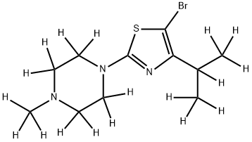 5-Bromo-[4-(iso-propyl)-2-(N-methylpiperazin-1-yl)-d18]-thiazole Struktur
