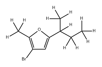 3-Bromo-[2-methyl-5-(sec-butyl)-d12]-furan,1643576-37-7,结构式