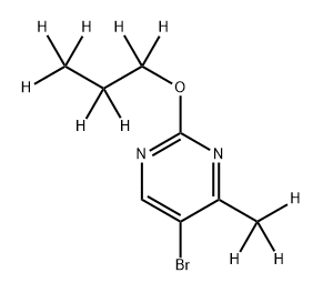 5-Bromo-[2-(n-propoxy)-4-methyl-d10]-pyrimidine Struktur