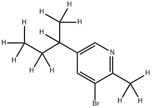 3-Bromo-[2-methyl-5-(sec-butyl)-d12]-pyridine Struktur