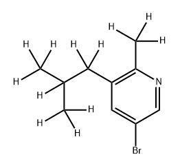 3-Bromo-[6-methyl-5-(iso-butyl)-d12]-pyridine Struktur