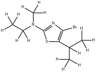 4-Bromo-[2-methylethylamino-5-(iso-propyl)-d15]-thiazole Structure