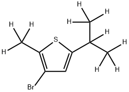 3-Bromo-[2-methyl-5-(iso-propyl)-d10]-thiophene Struktur