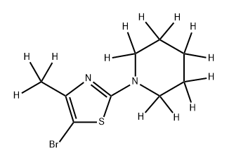 5-Bromo-(4-methyl-2-piperidino-d13)-thiazole Struktur