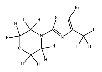5-Bromo-(4-methyl-2-morpholino-d11)-thiazole Struktur