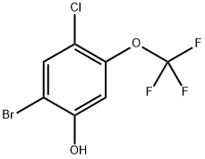 2-bromo-4-chloro-5-(trifluoromethoxy)phenol 结构式