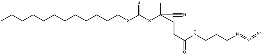 5-((3-Azidopropyl)amino)-2-cyano-5-oxopentan-2-yl dodecyl carbonotrithioate|5-((3-叠氮丙基)氨基)-2-氰基-5-氧代戊烷-2-基十二烷基碳三硫酸酯