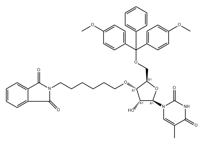 3-O-HEXYLPHTHALIMIDE-5-O-DMTr-5-MEU Struktur