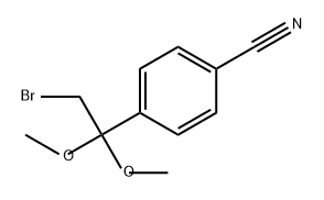 4-(2-bromo-1,1-dimethoxy-ethyl)benzonitrile 结构式