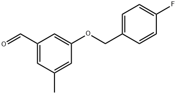 3-((4-fluorobenzyl)oxy)-5-methylbenzaldehyde Struktur