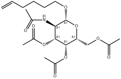 (2R,3R,4R,5R,6R)-3,4-二(乙酰氧基)-5-乙酰氨基-6-(己-5-烯-1-氧基)噁烷-2-基]甲基醋酸盐, 1646203-65-7, 结构式