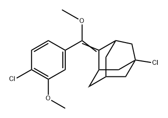 Tricyclo[3.3.1.13,7]decane, 1-chloro-4-[(4-chloro-3-methoxyphenyl)methoxymethylene]- 化学構造式