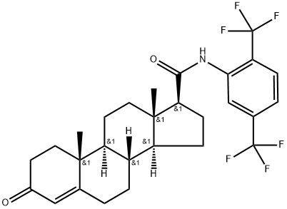 (17β)-N-[2,5-Bis(trifluoroMethyl)phenyl]-3-oxo-androst-4-ene-17-carboxaMide 结构式