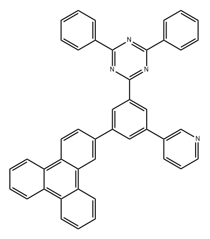 2,4-Diphenyl-6-[3-(3-pyridinyl)-5-(2-triphenylenyl)phenyl]-1,3,5-triazine Struktur