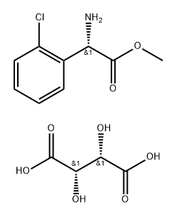 (S)-(+)-2-氯苯基甘氨酸甲酯酒石酸盐,1648870-01-2,结构式