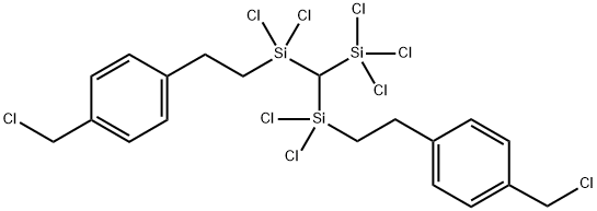 (三氯硅基)甲叉基]双[二氯[2-[4-(氯甲基)苯基]乙基]硅烷, 165121-86-8, 结构式