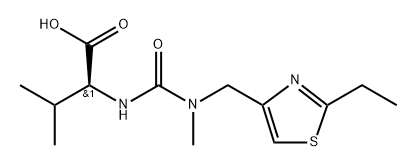 L-Valine, N-[[[(2-ethyl-4-thiazolyl)methyl]methylamino]carbonyl]- 化学構造式