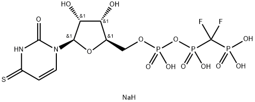 4-Thiouridine-5'-O-(β,γ-difluoromethylene)triphosphate tetrasodium salt 结构式