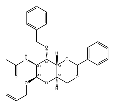 .beta.-D-Allopyranoside, 2-propenyl 2-(acetylamino)-2-deoxy-3-O-(phenylmethyl)-4,6-O-(phenylmethylene)-|