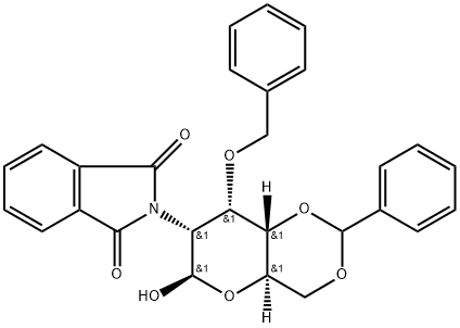 .beta.-D-Allopyranose, 2-deoxy-2-(1,3-dihydro-1,3-dioxo-2H-isoindol-2-yl)-3-O-(phenylmethyl)-4,6-O-(phenylmethylene)- Structure
