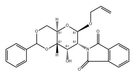 .beta.-D-Allopyranoside, 2-propenyl 2-deoxy-2-(1,3-dihydro-1,3-dioxo-2H-isoindol-2-yl)-4,6-O-(phenylmethylene)- Structure