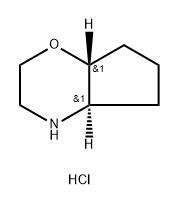 Cyclopent[b]-1,4-oxazine, octahydro-, hydrochloride (1:1), (4aR,7aR)- Structure