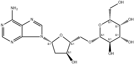 Adenosine,2-deoxy-5-O-β-D-galactopyranosyl- Structure